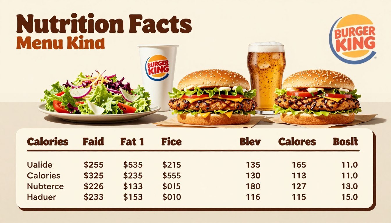 Burger King Menu Nutrition